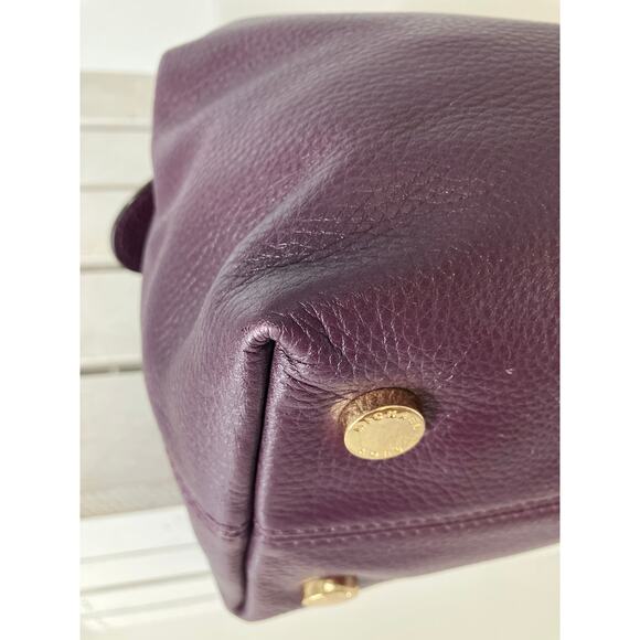 MICHAEL KORS LARGE DARK PURPLE PEBBLED LEATHER SHOULDER BAG - Picture 6 of 16